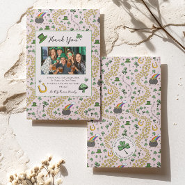 Girly Pink St Patricks Irish Dankeschön Karte