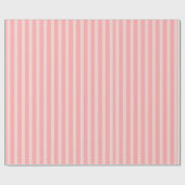 Girly Pink Stripes Birthday Geschenkpapier (Flach)