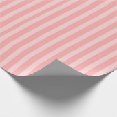 Girly Pink Stripes Birthday Geschenkpapier (Ecke)