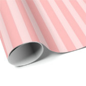 Girly Pink Stripes Birthday Geschenkpapier (Rolleneckpunkt)