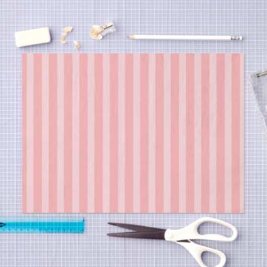 Girly Pink Stripes Birthday Seidenpapier (Handwerk)