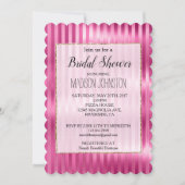 Girly Pink Stripes Einladung (Vorderseite)