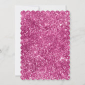 Girly Pink Stripes Einladung (Rückseite)