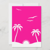 Girly Pink Tropical Beach Birthday Sweet 16 Einladung (Rückseite)