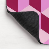 Girly Pink Tumbling Blocks Nahtloses Muster Mousepad (Ecke)