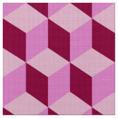 Girly Pink Tumbling Blocks Nahtloses Muster Stoff (Nahaufnahme)