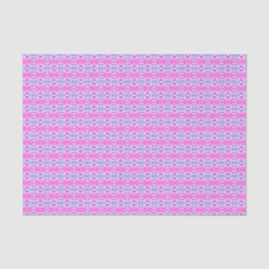 Girly Pink Turquoise Blue Geometric Deko Pattern Seidenpapier (Vorderseite)