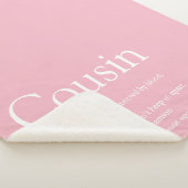 Girly Pink Typographic Fun Cooler Cousin Zitat Sherpadecke (3/4)
