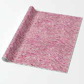 Girly Pink und Blush Glitzer Zebra Geschenkpapier (Ungerollt)
