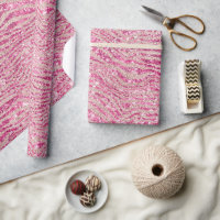 Girly Pink und Blush Glitzer Zebra