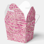 Girly Pink und Blush Glitzer Zebra Geschenkschachtel (Offen)