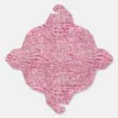 Girly Pink und Blush Glitzer Zebra Geschenkschachtel (Ungeklappt)