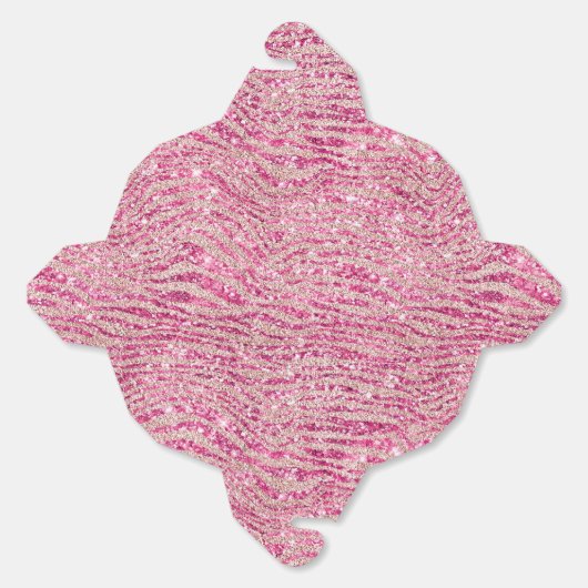 Girly Pink und Blush Glitzer Zebra Geschenkschachtel (Ungeklappt)