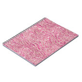 Girly Pink und Blush Glitzer Zebra Notizblock (Linke Seite)