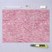 Girly Pink und Blush Glitzer Zebra Seidenpapier (Handwerk)