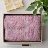 Girly Pink und Blush Glitzer Zebra Seidenpapier (Geschenk)