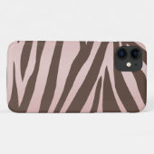 Girly Pink und Brown Zebra Case-Mate iPhone Hülle (Rückseite (Horizontal))