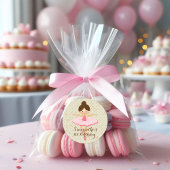 Girly Pink und Dreamy Ballerina Runder Aufkleber