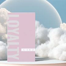 Girly Pink und Gray Loyalty Card