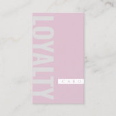 Girly Pink und Gray Loyalty Card Visitenkarte (Vorderseite)