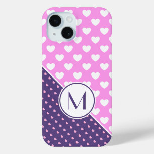 Girly Pink und Lila, benutzerdefinierte Monogramm- Case-Mate iPhone Hülle