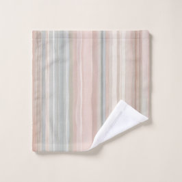 Girly Pink und Mint Moderner Küstenstrich Badhandtuch Set