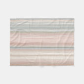 Girly Pink und Mint Moderner Küstenstrich Fleecedecke (Vorderseite (Horizontal))