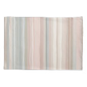 Girly Pink und Mint Moderner Küstenstrich Kissenbezug (Rückseite-Links)