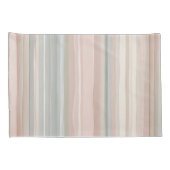 Girly Pink und Mint Moderner Küstenstrich Kissenbezug (Rückseite-Rechts)