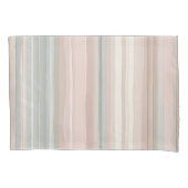 Girly Pink und Mint Moderner Küstenstrich Kissenbezug (Vorderseite-Links)