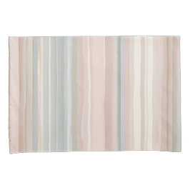 Girly Pink und Mint Moderner Küstenstrich Kissenbezug