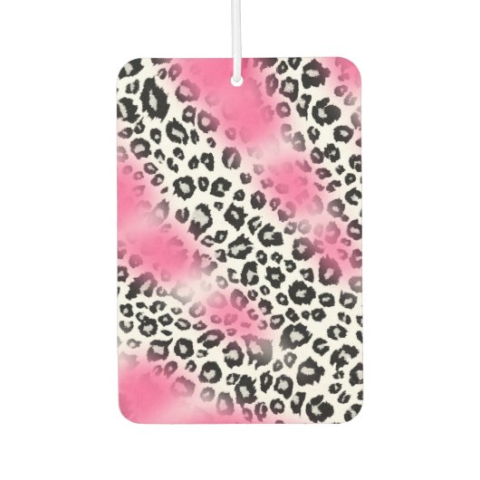 Girly Pink und Snow Leopard Mesh Autolufterfrischer (Vorderseite)
