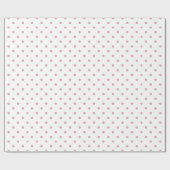 Girly Pink und White Dots Geschenkpapier (Flach)