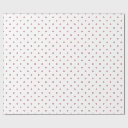 Girly Pink und White Dots Geschenkpapier (Flach)