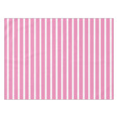 Girly Pink und White Strip Tischdecke (Vorderseite (Horizontal))