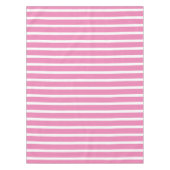 Girly Pink und White Strip Tischdecke (Vorderseite)