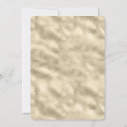 Girly Pink Unicorn Gold Glitzer Einladung (Rückseite)