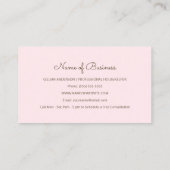 Girly Pink Vacuum Reinigungsservice Visitenkarte (Rückseite)