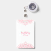 Girly Pink Verziert Lace Ausweis (Vorderseite mit einziehbar)