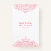 Girly Pink Verziert Lace Ausweis (Rückseite)