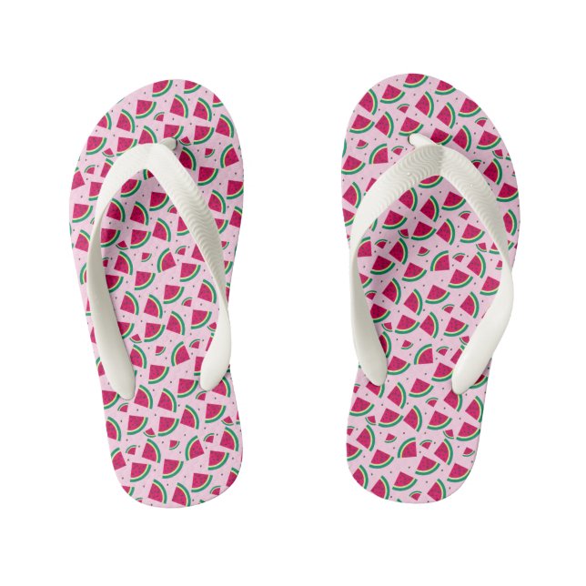 Girly Pink Watermelon Kinderbadesandalen (Fußbett)