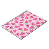 Girly Pink Watermelon Muster Notizblock (Linke Seite)