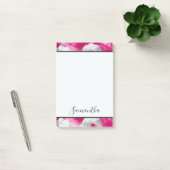 Girly Pink White Abstrakt Post-it Klebezettel (Büro)