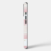 Girly Pink White Chic Squares Case-Mate iPhone Hülle (Rückseite / Links)
