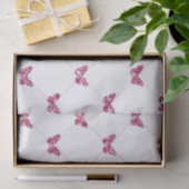 Girly Pink White Glitzer Schmetterlinge Seidenpapier (Geschenk)