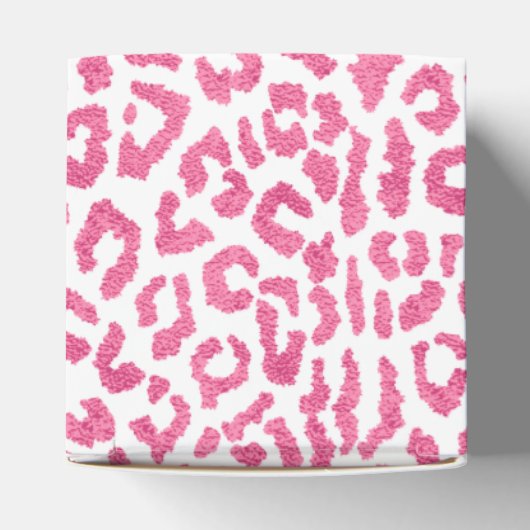 Girly Pink White Leopard Geschenkschachtel (Oben)