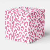 Girly Pink White Leopard Geschenkschachtel (Rückseite)