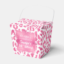 Girly Pink White Leopard Spots Geschenkschachtel