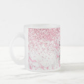 Girly Pink White Marble Glitzer Sparkle Mattglastasse (Links)