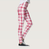 Girly Pink White Plaid Leggings (Rechts)